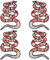 INFUNLY 4pcs Snake Patch Sequin Iron On Large Snake Sequin Appliques 2 Styles Sparkle Embroidered Patches Fabric Applique for Clothing Jeans Jackets T-Shirts Handbag DIY Patches Accessories