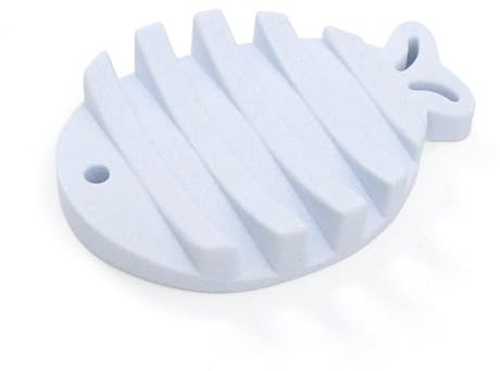 HINUGO Seifenschale, Seifenhalter, Dusche, selbstentleerend, Harz-Seifenschale für Waschbecken, Seifenablage in Fischform für Küche, leicht zu reinigen und trocken zu halten