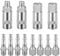 12 Pcs Air Line Connectors Compressor - 1/4 BSP Airline Hose Compressor Fittings Hose Pipe Connector Couplings Connector Plug Kit Air Line Connectors Fittings with Male Female Thread