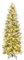 COSTWAY Arbol de Navidad Nevado 190 cm, 280 Luces Incorporadas, Arbol de Navidad Slim/Estrecho, 671 Ramas de PVC y PE, 60 Piñas, Arvore de Natal Hogar Oficina Fiesta