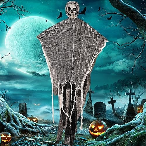 Halloween Deko Gruselig Outdoor Horror Hägende Ghost Dekoration Hängendes Skelett Geist Sensenmann Garten Party