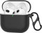 Haofun Custodia Cover Compatibile con Apple AirPods 4, Custodia Protettiva in Morbido Silicone con Moschettone per Apple Airpods 4, LED Frontale Visibile, Nero