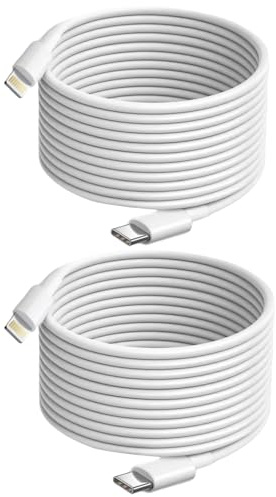 SETOLGH MFi Certified for 6M USB C to Lightning Cable,27W PD Fast Charging Extra Long iPhone Charger Cord 2 Pack Compatible with iPad/iPhone 14/13/12/11 Pro Max/XS/XR/8/7/6 Plus/Se
