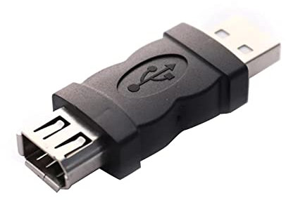 kwoifioy Adaptateur FireWire femelle 6 broches 1394 vers USB 2.0 mâle pour caméras vidéo, imprimantes, scanners, branchez et utilisez, aucun pilote nécessaire