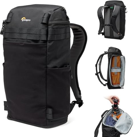 Lowepro ProTactic Lite BP 150 AW III Laptop Backpack, Top and Side access, Professional Camera Bag, DSLR/Drones/Mirrorless, Up to 14 Laptop, Rain Cover, for Photographer, Videographer, Volume 25L