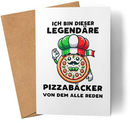 Lilavie-Design Pizzabäcker Karte Pizza Pizzaliebhaber Italien Legendäre Pizzabäcker Pizzeria