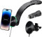 WODHMIEY Magnetic Wireless Car 15W Fast Charging Phone Mount, 360° Adjustable Holder, Secure Magnetic Attachment, Includes Cigarette Lighter Adapter, Air Vent & Dashboard Compatible