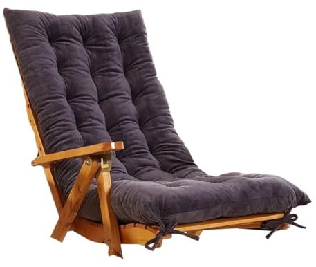HONGYEMY Liegenauflage Stuhl Kissen Liege Schaukel Verdickung Sofa Rattan Stuhl Kissen Verdicken Komfortable Warme Sitz Pad Stühle Matten Heimgebrauch Deckchair Auflage(Grey,48x120cm)