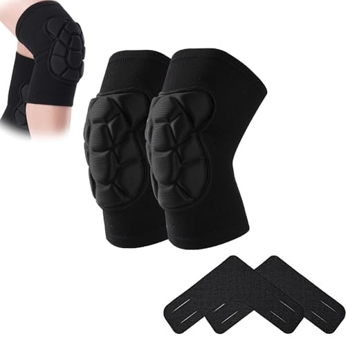 Knee Pads Work,Thick EVA Foam Knee Pads for Men/Women,Knee Protectors with 2 V-Shaped Sports Support Bandages,Collision Avoidance Non-Slip Thickened Sleeve for Dance,Sports,Gardening,Volleyball,Clean