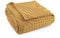 Milam London Weiche Überwurfdecke, 100 % Baumwolle, Überwürfe für Sessel, Sofa, Einzelbett, Sofadecken und Überwürfe, Einzelbett-Tagesdecke, Joanna-Kollektion, gemütliche Decke, 120 x 180 cm, Senfgelb