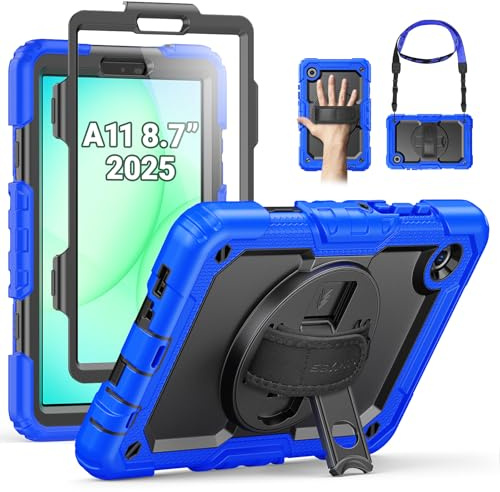 SEYMAC Cover per Samsung Galaxy Tab A11/A9-8,7 Pollici 2025/2023, Blu