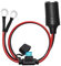 CHANZON [Fil UL] Prise allume-cigare femelle 0,9 m + prise à œillet Cordon d'alimentation 12 V 16 AWG Accessoire de câble robuste 15 A avec fusible DC 12 24 V Prise pour gonfleur de pneu de voiture
