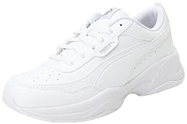 PUMA Damen Cilia Mode Shoes, Puma White-Puma Silver, 40.5 EU