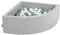 KiddyMoon 90X30cm/200 Bolas Piscina De Bolas ∅ 7Cm para Ninos Cuarto Angular Hecha En La UE, Grisclr:Blanco/Gris/Menta