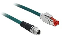 Delock Netzwerkkabel M12 8 Pin X-kodiert zu RJ45 Stecker PVC 5 m
