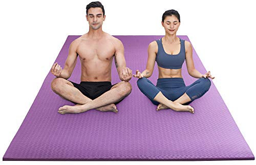 RYTMAT Yoga Matte Groß Gymnastikmatte 200x130cm 15mm Dicke TPE Sportmatte Rutschfest Yogamatte Pilates Workout Fitness Matte