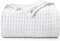 Utopia Bedding Baumwoll Waffeldecke 300 GSM (Weiß - 274 x 228 cm), weiche, leichte, atmungsaktive Bettdecke für alle Jahreszeiten