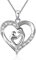 Handgefertigte Rosen Schmuck Geschenk Box mit Herz Kette Halskette für Damen, Geschenke für Muttertag Sgeschenke, Frauen Geburtstag Geschenk für Mutter