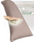Traumreiter Seitenschläferkissen mit Bezug Baumwolle, Memory Foam Kissen Visco Gel Professional für Seitenschläfer, ca. 140x40 langes Lagerungskissen Erwachsene Side Sleeper Body Pillow (Leinen)