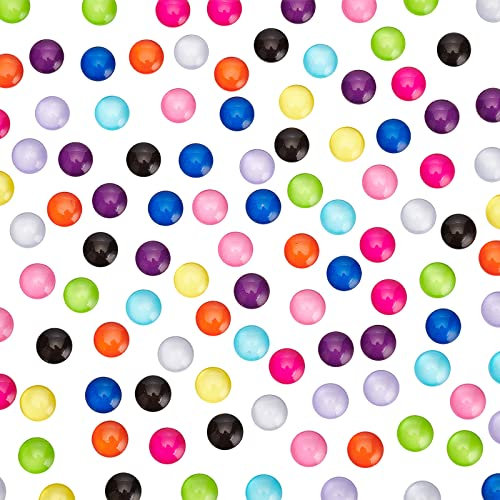 PandaHall Glass Cabochons 110 x 11 Farben Halbrunde Cabochon Fliesen 12 mm Katzenauge Flache Rückseite Kuppel Cabochons Edelsteine Für Foto Cameo Anhänger Schmuckherstellung Kunsthandwerk Scrapbooking