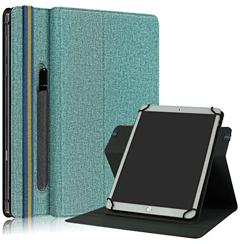 DINGGUAGUA Funda universal para tablet de 10.1 pulgadas, funda tipo libro para todas las tabletas de 9, 10 y 11 pulgadas, compatible con Blackview Tab70/Lenovo/Samsung/Huawei/TCL/TECLAST, color verde