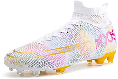 Botas de Fútbol para Hombre Zapatos de fútbol Tacos Cesped Artificial Zapatillas de Fútbol Zapatos de Fútbol Tacos Fútbol Deporte de Caña Alta Zapatos de Entrenamiento Tallas 35-45