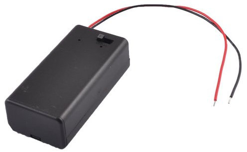 Duendhd Black Plastic Storage Pair -9V Batteries Switch Battery Holder Case Box