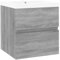 vidaXL Waschbeckenschrank mit Einbaubecken Grau Sonoma Holzwerkstoff, Waschbecken Unterschrank, Badezimmerschrank, Waschtischunterschrank