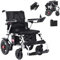 Kleiner Elektrischer Rollstuhl Elektrisch Faltbar Leicht Elektrorollstuhl, Faltbarer Rollstuhl mit Elektroantrieb, Elektrische Rollstühle für Drinnen und auf Reisen, 24V 13A Batterie, Stahl
