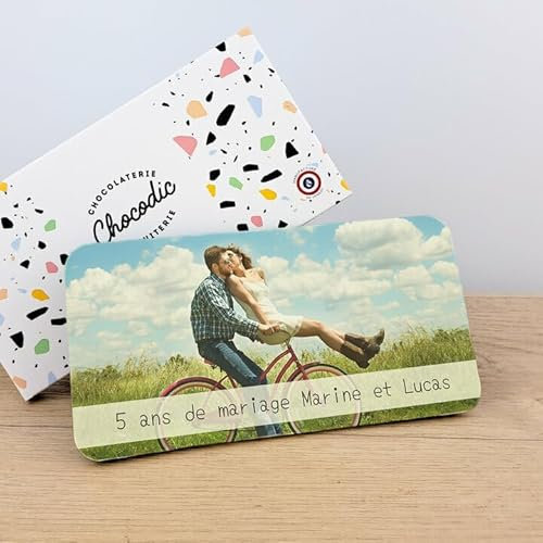 Je personnalise ma tablette avec mon texte et ma photo - Tablette en chocolat personnalisée cadeau noel Pâques Anniversaire Saint valentin - Chocolat personnalisable