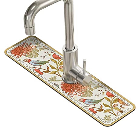 Tropfschutz für Wasserhahn, Spritzschutz für Küchenspüle, Geschirrtrockner, Schutzmatte für Küche, Bad, Bar
