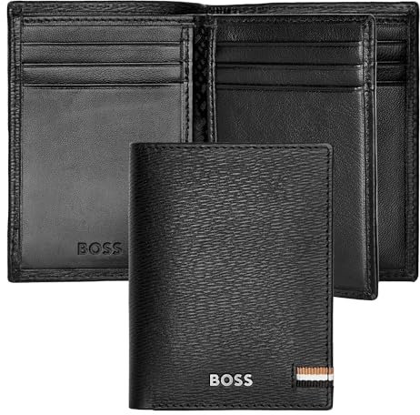 Hugo Boss Iconic Trifold Card Case Black