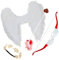 Party Discount Amor Kostümset 4-teilig mit Lorbeerkranz, Flügel weiß, Pfeil und Bogen, Verkleidung für Cupido, Liebesgott, Liebesbote, ideal für Karneval, Fasching, Halloween, Valentinstag