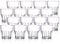 Tebery Lot de 16 gobelets en plastique acrylique de 250 ml, verres à whisky, à eau, réutilisables, empilables et incassables