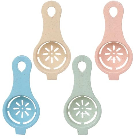 yueton 4PCS Egg Separator Egg White Separator Egg Separator Tool Egg Whites Strainer Filter Divider Egg Yolk Separator Egg Protein Separator Egg Spoon Separator for Kitchen Baking Tools