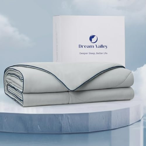 Dream Valley® Outlast® Kühldecke, NASA-Klasse Technologie Q-Max > 0,4 weich Selbstkühlende Decke, Aerocool™ Kühlende Decke für heiße Schläfer, Nachtschweiß, Grau, 269 x 228cm