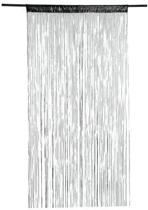Baketron 100x200cm Black Glitter String Beads Curtains Room Divider Curtains Tassel Beaded Door Curtains Room Divider Beads Doorway Curtains String Screens Doors String Beaded Curtain