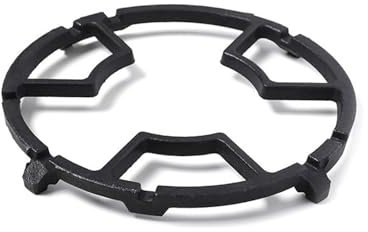 Spotact 2 Pcs Black Cast Iron Wok Support Ring Universal Stove Trivet Rack 17.5x17.5x1.7 cm Non Slip Cooktop Range Pan Support Stove Accessories for Kitchen Wok