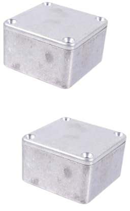 BESTonZON 2er-box Effekt-aluminium-box Gitarrenpedalgehäuse Selber Bauen Bass Gitarre Gitarrenpedale Gitarre Aus Metall Bassgitarre Druckguss-stomp-case Mini-gitarre Fuß Setzen Subwoofer