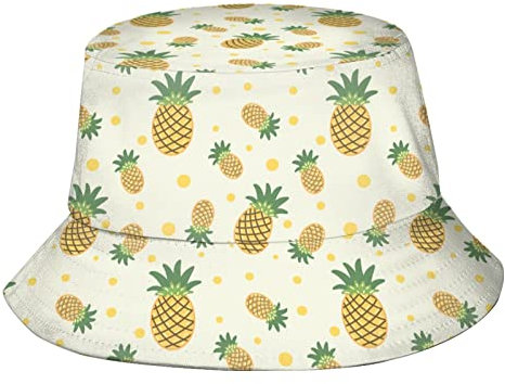 Bucket Hat Ananas Fischerhüte Fashion Adumbral Hut Breite Krempe Angler Hut Für Wandern, Sommer, Outdoor