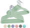 Homewit Kinderkleiderbügel 50 Stück | Kinder Kleiderbügel Samt, Anti-Rutsch | Baby kleiderbügel 5 mm Dicke, Platzsparend | Kleine Kleiderbügel mit 360° drehbarer Haken|, 30Lx21B cm, Mintgrün