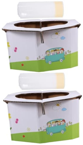 Beatifufu 2 Pièces toilettes portatives toilette pot bébé toilettes portables Pot pliable bébé Pot de voyage pliable pot de bébé siège de toilette pour bébé siège de toilette pot Plastique