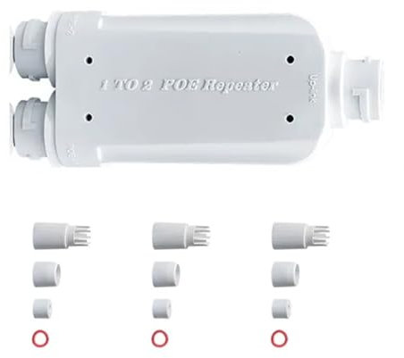 Bntaomle Répéteur POE 48 V 1 à 2 Prolongateurs PoE IP66 Étanche 10/100 Mbps 500 M D'Extension pour Commutateur POE Caméra