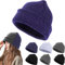Risipu Reflektierende Mütze, Warnschutz Beanie für Mann Frau, Warme Strickmütze Wintermütze Reflex-Mütze Reflektor (Marineblau)
