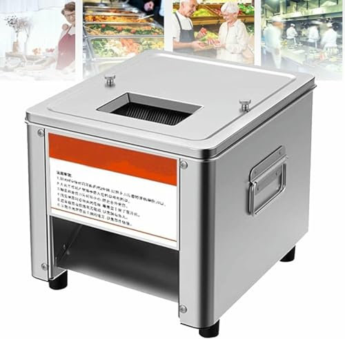 Commercial Electric Meat Cutting Machine, Electric Meat Cutter Cutting Machine with High-Strength Nylon Gears, Chicken Fish Beef Meat Vegetable Slicer, for Boneless Meat Soft Vegetables