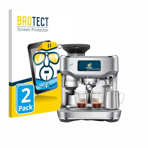 BROTECT Schutzfolie für Sage the Oracle Dual Boiler | 2 Stück Transparenter Displayschutz Made in Germany Klare Displayschutz-Folie Clear Einfache Montage Case-Friendly