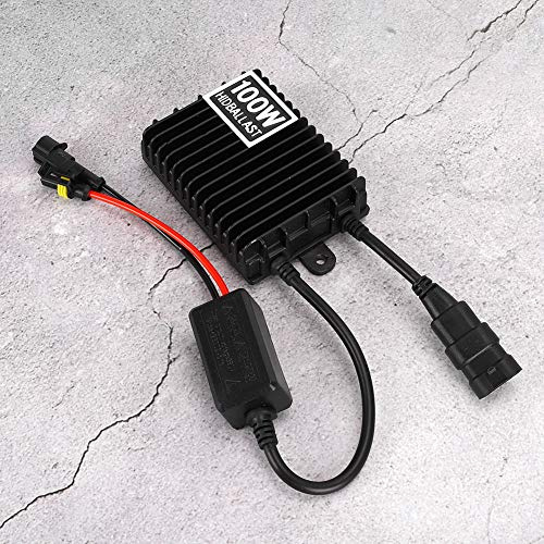 Acouto Stabilisateur de Ballast de Lampe Légère 12 V 100 W pour unité d'allumage de Voiture, Alliage d'aluminium, Entrée DC9-16 V, Ballast Automatique