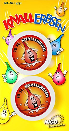 Knallerbsen 10 Stück in Dose 2er Blisterkarte - Liefermenge 10 Stück