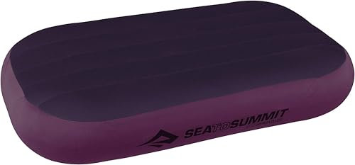 Sea to Summit - Aeros Ultralight Deluxe Reisekissen XL - Leicht zum Aufblasen - rutschfest - Ultra-SIL Reißverschluss-Tasche - Camping & Fahrradtouren - 56 x 36 x 14cm - Magenta Purple- 195g