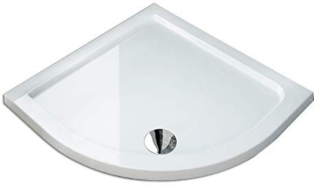 SIRHONA Bac à douche 90 x 90 cm receveur de douche en quart de cercle